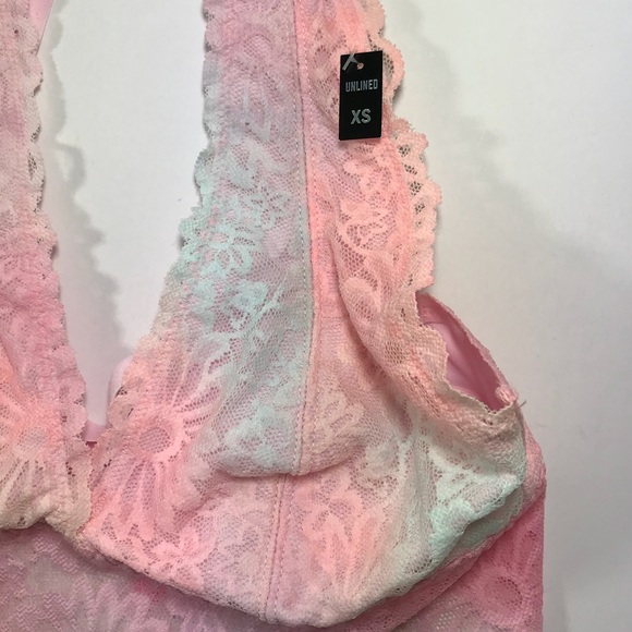 Victoria secret Pastel Floral Lace Bralette SZ XS - Picture 2 of 4